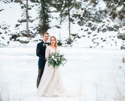 elopement packages alberta at The Crossing at Ghost River, winter wedding venue