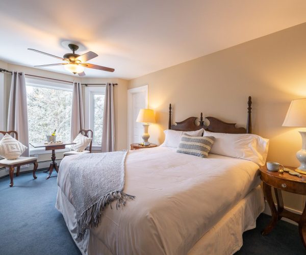 Bedroom at The Crossing at Ghost River Inn Near Cochrane, Alberta